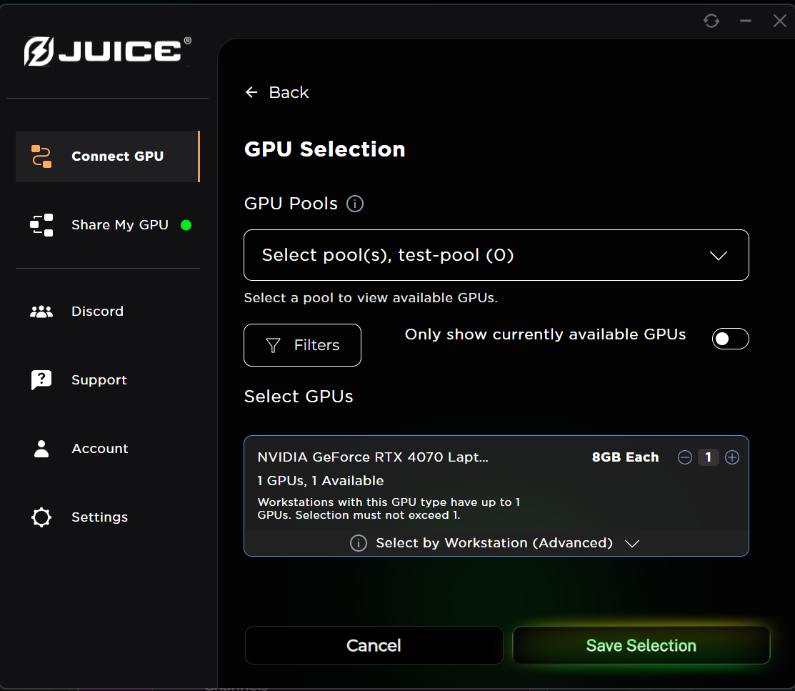 Select GPU